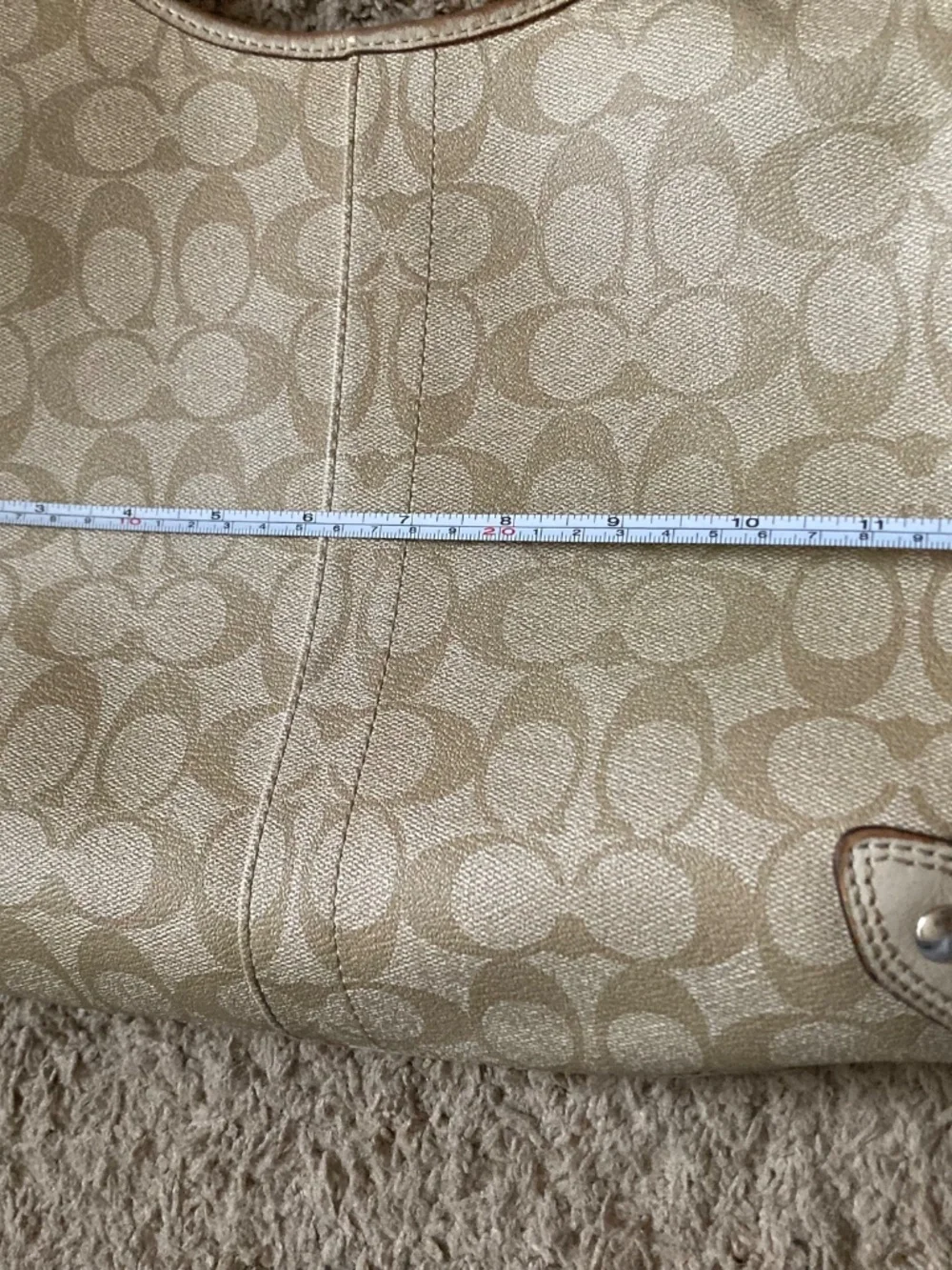 Coach Hobo Shoulder/Crossbody bag, Pink/White stripe